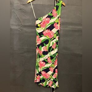 Lilly Pulitzer Floral One Shoulder Ruched Dress